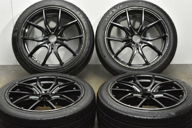 中古タイヤホイール 4本セット 18インチ 8.0J×18+45 PCD 114.3