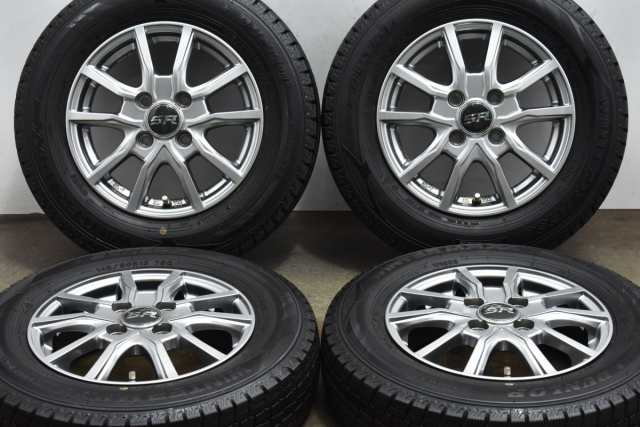 中古 スタッドレス タイヤ ホイール 4本セット 13インチ 4B +43 PCD 100 145/80R13 75Q SR 【2022年製 ダンロップ ウインターマックス WM