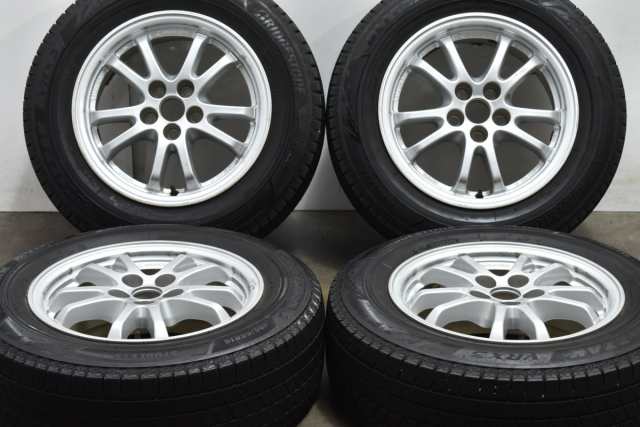 中古 スタッドレス タイヤ ホイール 4本セット 15インチ 6.5J +40 PCD 100195/65R15 91Q トヨタ 純正 ホイール【 ブリヂストン 製 スタッ