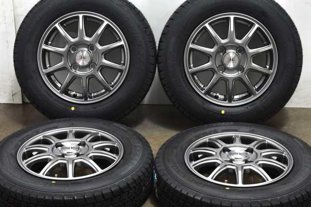 中古 スタッドレス タイヤ ホイール 4本セット 13インチ 4B +43 PCD 100145/80R13 75Q バドックス 製ホイール【 グッドイヤー 製 スタッ