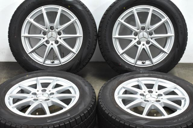 中古 スタッドレス タイヤ ホイール 4本セット 16インチ 6.5J×16+44 PCD 112205/60R16 96Q メルセデス・ベンツ 製ホイール【 ピレリ 製 スタッドレスタイヤ付き】
