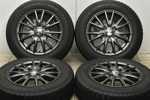 中古 スタッドレス タイヤ ホイール 4本セット 14インチ 5.5J +48 PCD