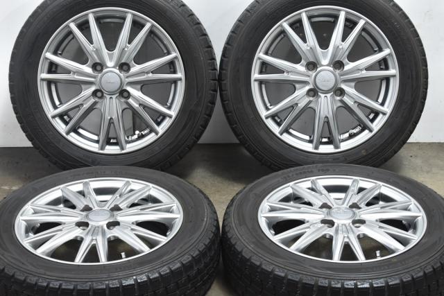 スタッドレスタイヤホイールセット　美品 中古 スタッドレス タイヤ ホイール 4本セット 14インチ 4.5J +