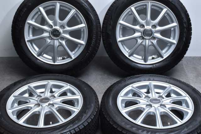 中古 スタッドレス タイヤ ホイール 4本セット 14インチ 4.5J +45 PCD 100155/65R14 75Q ブリヂストン 製ホイール【 ブリヂストン 製 ス