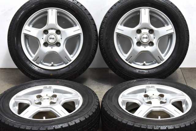 中古 スタッドレス タイヤ ホイール 4本セット 13インチ 4B +43 PCD 100155/65R13 73Q 社外 製ホイール【 ダンロップ 製 スタッドレスタ