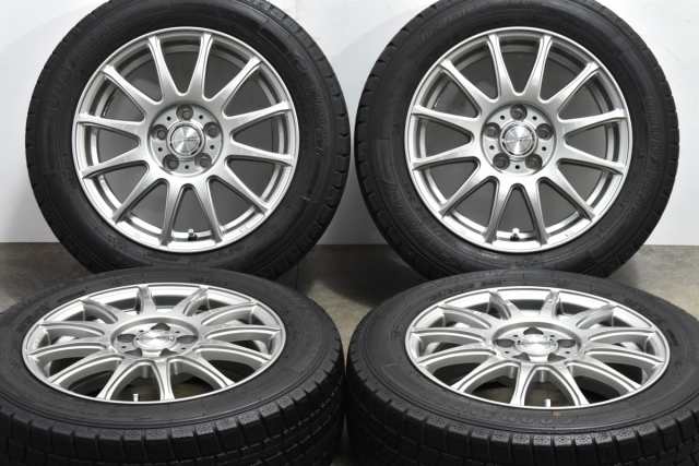 中古 スタッドレス タイヤ ホイール 4本セット 15インチ 6J +43 PCD 100185/60R15 84Q Weds 製ホイール【 グッドイヤー 製 スタッドレス