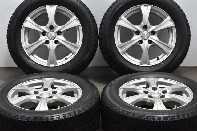 中古 スタッドレス タイヤ ホイール 4本セット 16インチ 6.5J +40 PCD 114.3215/60R16 95Q Weds 製ホイール【 ブリヂストン 製 スタッド