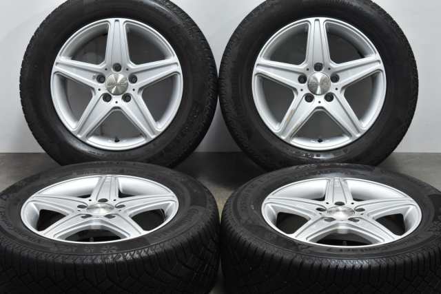 中古 スタッドレス タイヤ ホイール 4本セット 16インチ 7J +56 PCD 112225/60R16 102T TAS 製ホイール【 コンチネンタル 製 スタッドレ