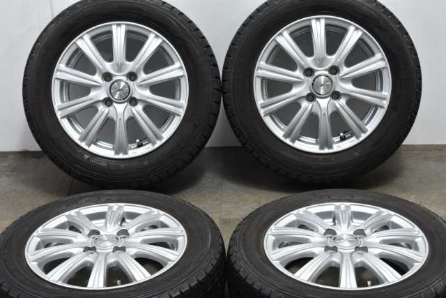 中古 スタッドレス タイヤ ホイール 4本セット 14インチ 4.5J +45 PCD 100165/65R14 79Q WEDS JOKER 【 ダンロップ 製 スタッドレスタイ