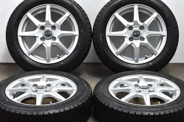 中古 スタッドレス タイヤ ホイール 4本セット 14インチ 4.5J +45 PCD 100155/65R14 75Q レアマイスター 製ホイール【 ダンロップ 製 ス