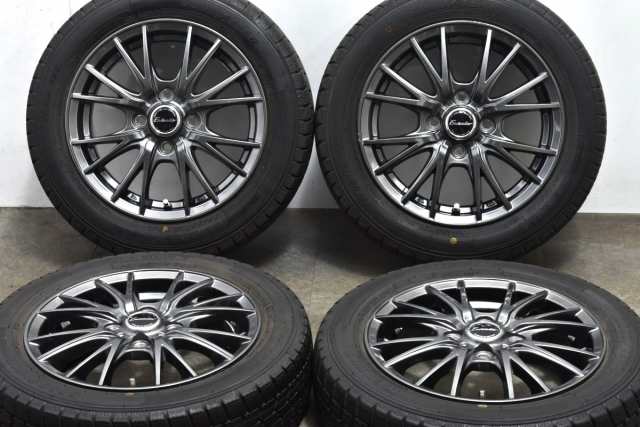 中古 スタッドレス タイヤ ホイール 4本セット 14インチ 4.5J +45 PCD 100155/65R14 75Q ホットスタッフ 製ホイール【 グッドイヤー 製