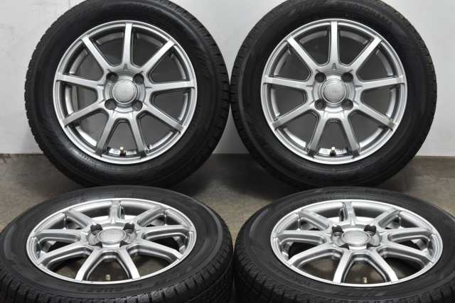 中古 スタッドレス タイヤ ホイール 4本セット 14インチ 4.5J +45 PCD 100155/65R14 75Q YFC 製ホイール【 ヨコハマ 製 スタッドレスタイ