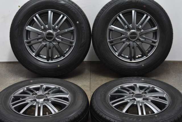 中古タイヤホイール 4本セット 13インチ 4B +45 PCD 100 145/80R13 75S ブリヂストン 製ホイール【 ダンロップ 製 タイヤ付き】