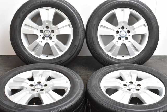 中古タイヤホイール 4本セット 18インチ 8J +60 PCD 112 255/55R18 109H メルセデスベンツ純正 ホイール【 ピレリ 製  タイヤ付き】｜au PAY マーケット