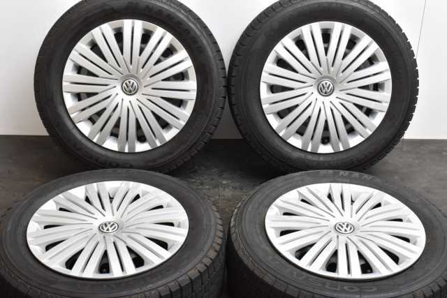 中古 スタッドレス タイヤ ホイール 4本セット 15インチ 6J +38 PCD 100195/60R15 88Q フォルクスワーゲン 純正 ホイール【 ナンカン 製