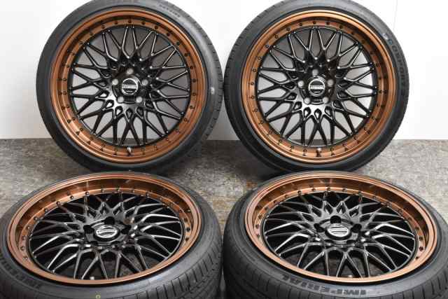 中古タイヤホイール 4本セット 20インチ 8.5J +35 9.5J +40 PCD 114.3 225/35R20 90Y 245/35R20  95Y 共豊 製ホイール【 インペリアル 製｜au PAY マーケット