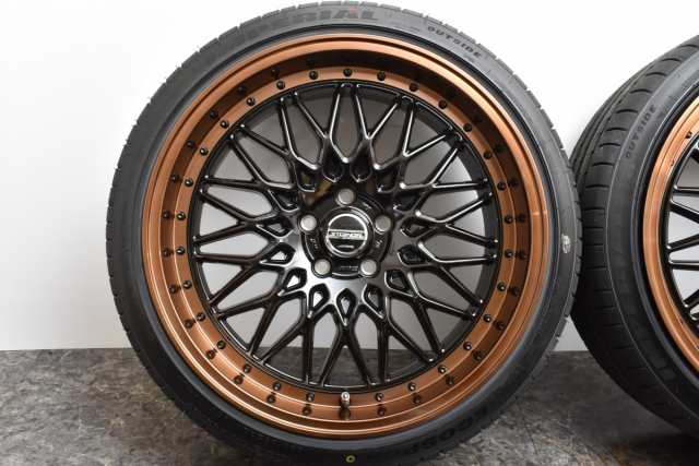 中古タイヤホイール 4本セット 20インチ 8.5J +35 9.5J +40 PCD 114.3 225/35R20 90Y 245/35R20  95Y 共豊 製ホイール【 インペリアル 製