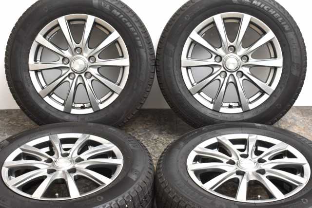 中古 スタッドレス タイヤ ホイール 4本セット 15インチ 6J +53 PCD 114.3195/65R15 95T YFC 製ホイール【 ミシュラン 製 スタッドレスタ