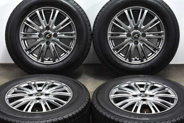 中古 スタッドレス タイヤ ホイール 4本セット 14インチ 5.5J +38 PCD 100175/70R14 84Q Weds 製ホイール【 イエローハット 製 スタッド