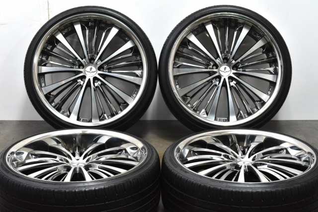 中古タイヤホイール 4本セット 22インチ 9J +38 PCD 114.3 245/30R22 92W レイズ 製ホイール【 ネクセン 製 タイヤ付き】