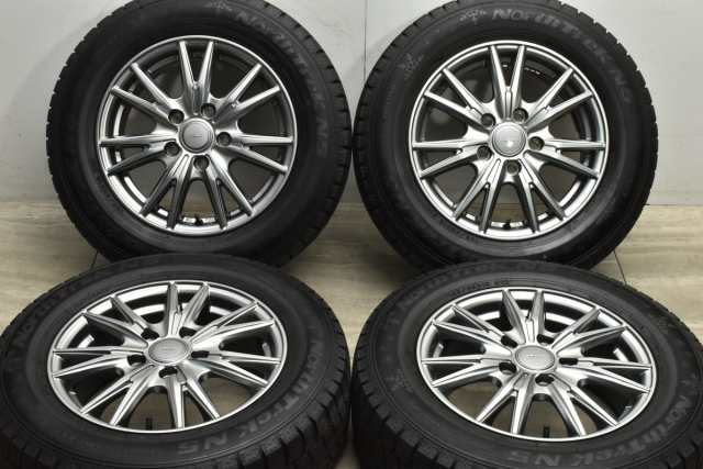 中古 スタッドレス タイヤ ホイール 4本セット 15インチ 6J +53 PCD 114.3195/65R15 91Q Weds 製ホイール【 ノーストレック 製 スタッド