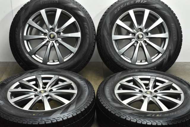 中古 スタッドレス タイヤ ホイール 4本セット 17インチ 7J +50 PCD 114.3225/65R17 102Q マナレイスポーツ 製ホイール【 ピレリ 製 スタ