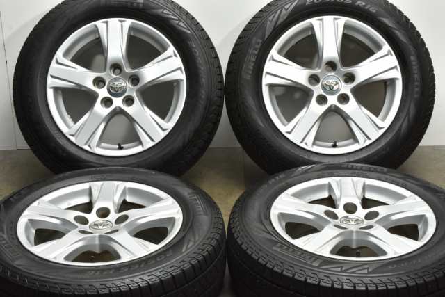 中古 スタッドレス タイヤ ホイール 4本セット 16インチ 6.5J +33 PCD 114.3205/65R16 95T トヨタ 純正 ホイール【 ピレリ 製 スタッドレ