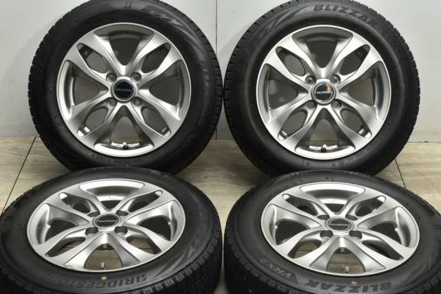 中古 スタッドレス タイヤ ホイール 4本セット 14インチ 5.5J +45 PCD 100165/65R14 79Q ブリヂストン 製ホイール【 ブリヂストン 製 ス