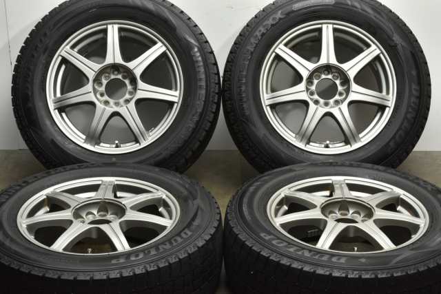 中古 スタッドレス タイヤ ホイール 4本セット 16インチ 6.5J +40 PCD 100/114.3mm マルチ215/65R16 98Q 社外 製ホイール【 ダンロップ