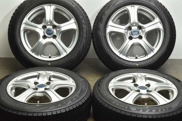 中古 スタッドレス タイヤ ホイール 4本セット 15インチ 6J +40 PCD 100175/65R15 84Q ブリヂストン 製ホイール【 ブリヂストン 製 スタ