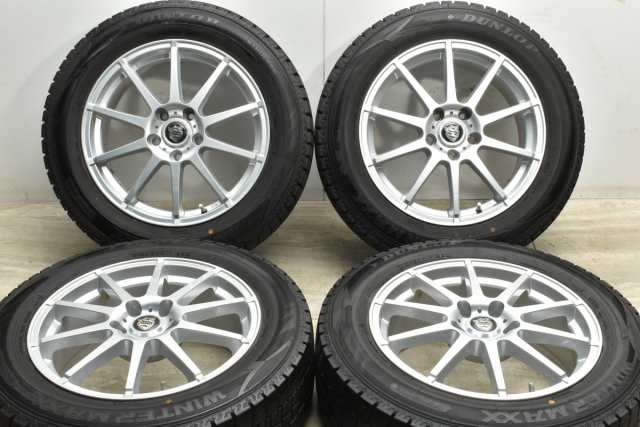 中古 スタッドレス タイヤ ホイール 4本セット 17インチ 7J +48 PCD 114.3215/60R17 96Q レアマイスター 製ホイール【 ダンロップ 製 ス