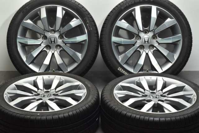 中古タイヤホイール 4本セット 17インチ 7J +45 PCD 114.3 215/45R17 91W ホンダ 純正 ホイール【 ピレリ 製 タイヤ付き】