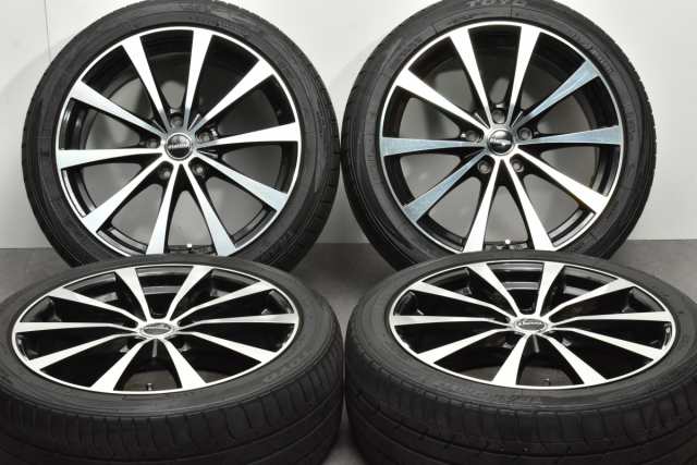 中古タイヤホイール 4本セット 18インチ 7.5J +55 PCD 114.3 225/45R18 95W ホットスタッフ 製ホイール【 トーヨー 製 タイヤ付き】