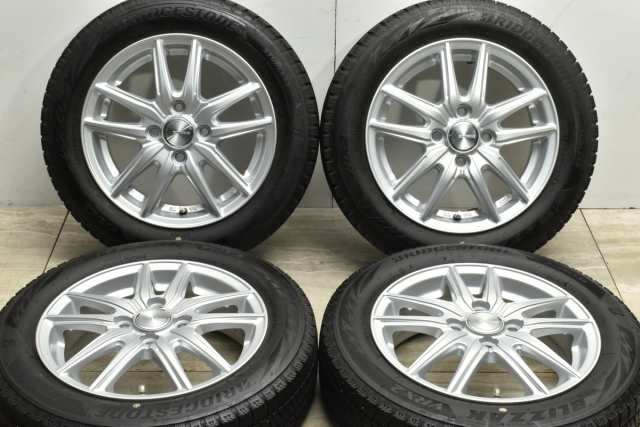 中古 スタッドレス タイヤ ホイール 4本セット 14インチ 4.5J +45 PCD 100155/65R14 75Q ブリヂストン 製ホイール【 ブリヂストン 製 ス