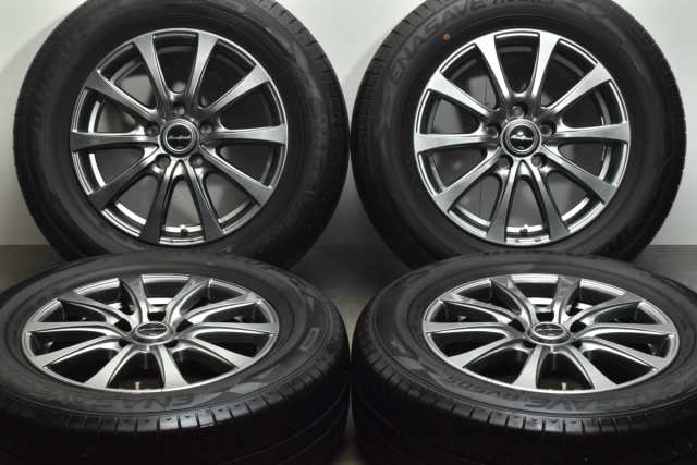 中古タイヤホイール 4本セット 16インチ 6.5J +38 PCD 114.3 215/65R16 98H MID 製ホイール【 ダンロップ 製 タイヤ付き】