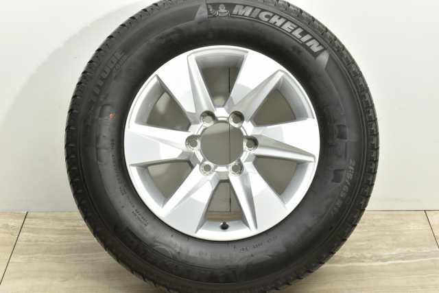 中古タイヤホイール 1本セット 17インチ 7.5J +25 PCD 139.7 265/65R17 112S トヨタ 純正 ホイール【 ミシュラン 製 タイヤ付き】