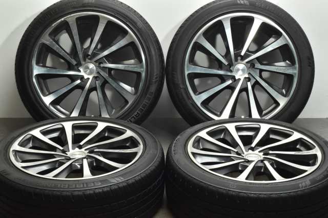 中古タイヤホイール 4本セット 19インチ 8J +38 PCD 114.3 245/45R19 98W BADX 製ホイール【 セイバーリング 製 タイヤ付き】