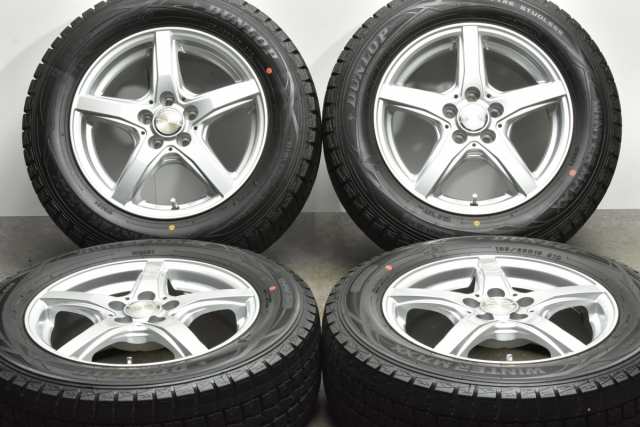 中古 スタッドレス タイヤ ホイール 4本セット 15インチ 6J +43 PCD 100195/65R15 91Q ダンロップ 製ホイール【  ダンロップ 製 スタッドレスタイヤ付き】 スタッドレスタイヤ・ホイールセット