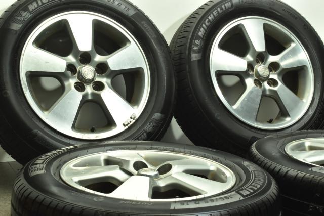 中古タイヤホイール 4本セット 15インチ 6J +45 PCD 100 195
