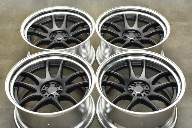 18インチ メッキディッシュ 5穴ホイールセット 8J 【激安 中古 4