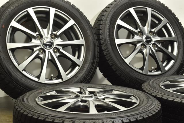 中古 スタッドレス タイヤ ホイール 4本セット 14インチ 4.5J×14+45 PCD