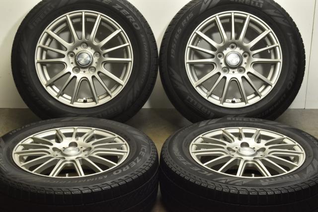 ＜バリ溝スタッドレス＞GYLE 15in 6J+53 PCD114.3 ダンロップ ウィンターマックスWM02 195/65R15 ノア ヴォクシー エスクァイア ストリーム