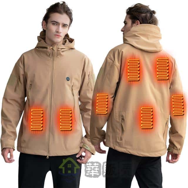 電熱ジャケット 電熱ウェア usb 迷彩 電熱服 防寒着 防寒服 7カ所発熱