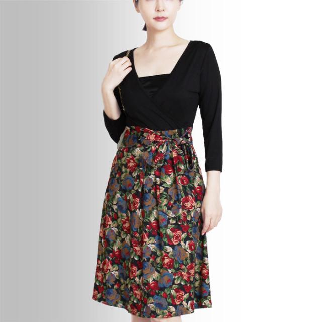 カシュクールワンピース Martha マーサ カシュクール ワンピース フラワー 柄 ジャージー レディース 長袖 の通販はau Pay マーケット Lfo Love Fashion Outlet