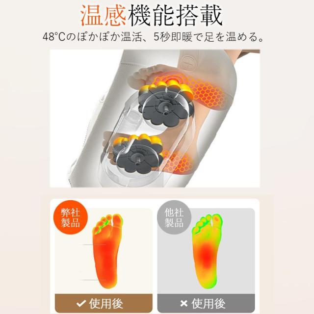 即納 フットマッサージャー 足裏マッサージ器 足マッサージ機 腕?足?ふくらはぎ?足裏 足ツボマッサージ USB充電 小型 温感機能 フットケア ギフト 品質保証_4