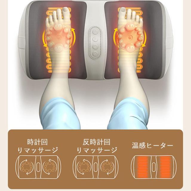 即納 フットマッサージャー 足裏マッサージ器 足マッサージ機 腕?足?ふくらはぎ?足裏 足ツボマッサージ USB充電 小型 温感機能 フットケア ギフト 品質保証_5