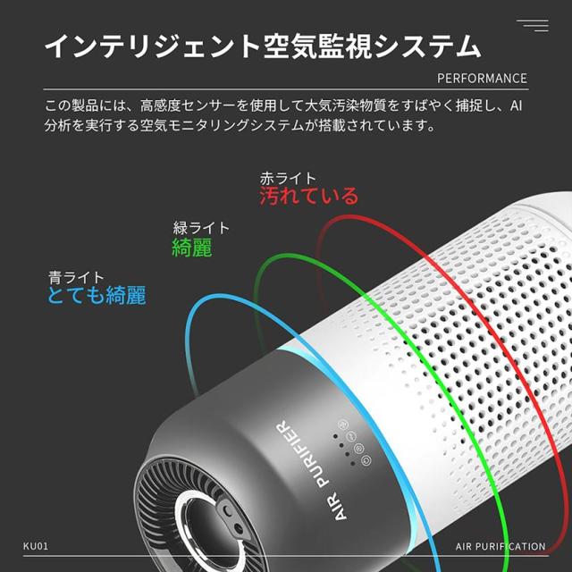 車載用空気清浄機 空気清浄機 車用 小型 操作簡単 花粉対策 持ち運び 