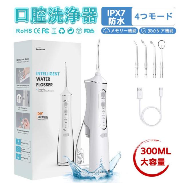 2026年最新版口腔洗浄器 ジェットウォッシャー 口腔洗浄機 4つモード 防水 携帯型 歯間ジェット 歯周ポケット 洗浄 歯垢除去 旅行 クリスマス