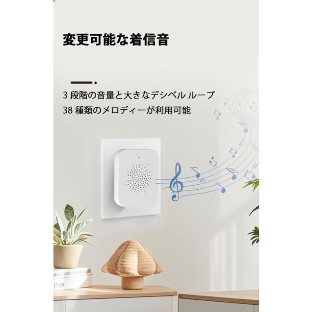 最新設計 インターホン ワイヤレス 工事不要 ドアホン ドア カメラ付き スマートビデオドアベル ワイヤレスドアホン インターフォン ソーラー充電式 100万画素_4