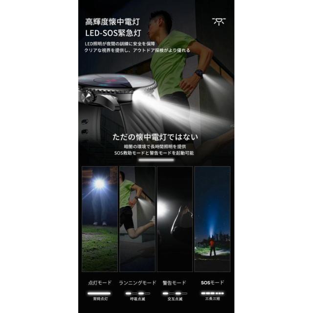 半額セール スマートウォッチ ウォッチ 丸型 Bluetooth 5.4 通話機能 血中酸素 皮膚温度測定 活動量計 心拍計 健康管理 運動モード 腕時計 丸型 着信通知 睡眠_9